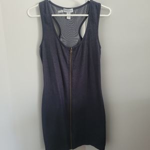 FREE Betty Blue Denim-Look Body Con Mini Dress